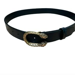 Gucci Dionysus belt. Black leather. Size 80.
